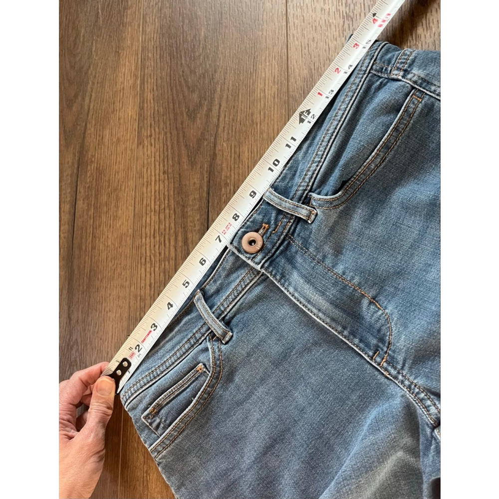 J. Jill Mid Blue Ankle Button-Tab Jeans - Picture 6 of 10